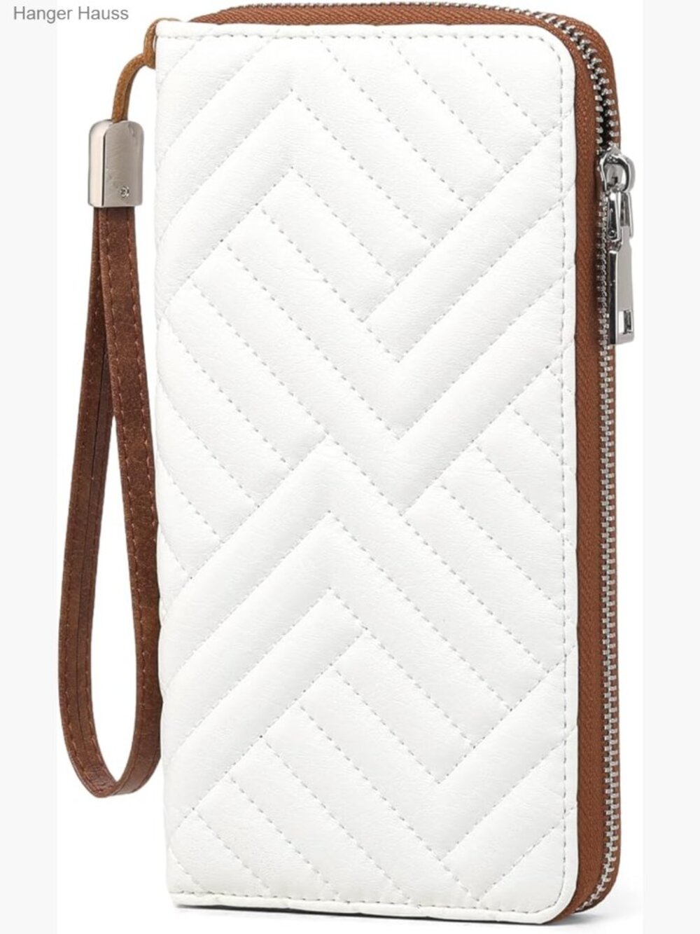 Large Capacity RFID Blocking Leather Clutch Wristlet Wallet with Detachable